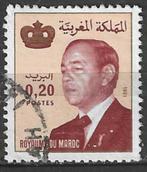 Marokko 1982 - Yvert 907 - Koning Hassan II - 20 c (ST), Timbres & Monnaies, Timbres | Afrique, Maroc, Affranchi, Envoi