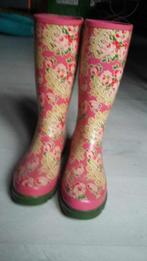 rubberen laarzen bloemetjes, Ophalen, Gedragen, Roze, Regenlaarzen
