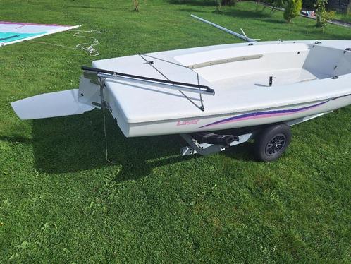 Laser Fun vaarklaar, met trailer, Watersport en Boten, Open zeilboten, Gebruikt, Laser, 3 tot 6 meter, Polyester, Ophalen