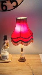 Vintage tafellamp van albast en messing, Antiek en Kunst, Ophalen of Verzenden