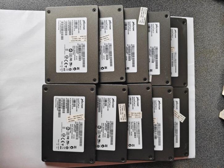 10 Micron RealSSD C400 2.5 256 GB SATA SSD-schijven, Computers en Software, Harde schijven, Zo goed als nieuw, Laptop, Intern