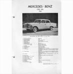 Mercedes-Benz 190C W110 Vraagbaak losbladig 1963 #1 Nederlan, Livres, Autos | Livres, Utilisé, Enlèvement ou Envoi, Mercedes