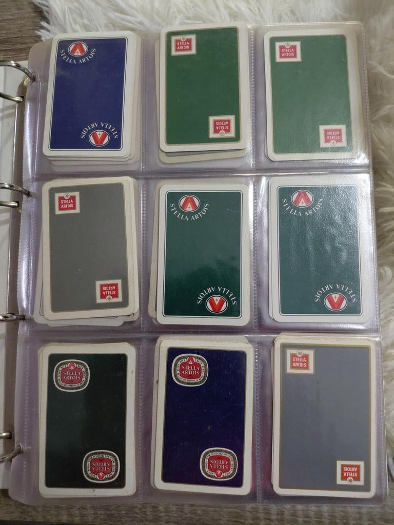 Oude kaft -oude kaarten bier - sterke dranken enz..., Collections, Cartes à jouer, Jokers & Jeux des sept familles, Enlèvement ou Envoi