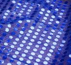 6507) 110x100cm paillettes tissu bleu royal, Bleu, Polyester, Enlèvement ou Envoi, 30 à 120 cm