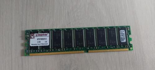 RAM Kingston KTC7905/512 512 MB DDR-266MHz PC2100, Informatique & Logiciels, Mémoire RAM, Utilisé, 1 GB ou moins, DDR, Enlèvement