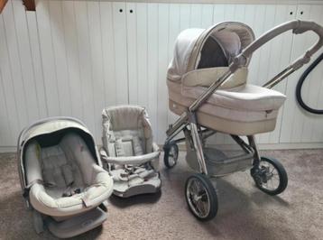kinderwagen bébécar 3 in 1 beige beschikbaar voor biedingen
