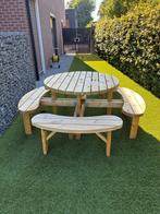 picknicktafel te koop, Ophalen, Zo goed als nieuw, Rond, Hout