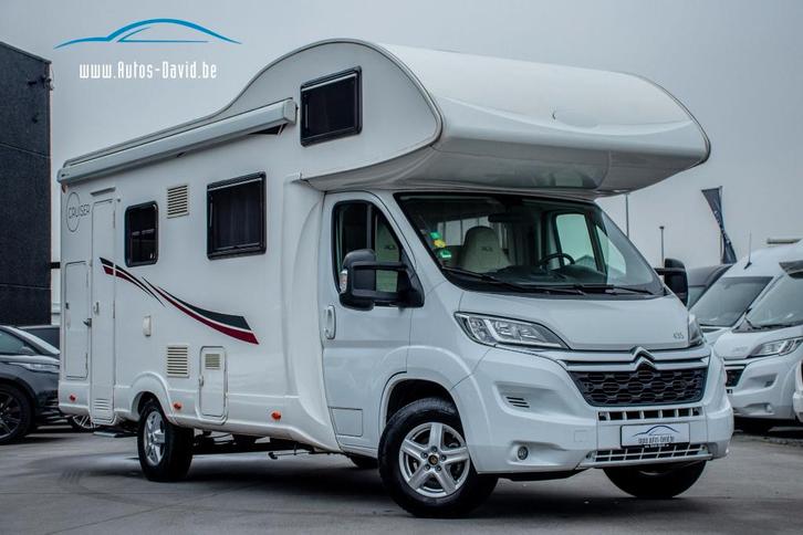 PLA Cruiser H435 Alkoof 7 Slaappl. / ZONNEPANEEL / TREKHAAK, Caravans en Kamperen, Mobilhomes, Bedrijf, meer dan 6, Alkoof, Overige merken