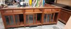 Grote vitrine kasten mid century, Ophalen, Gebruikt, Mid century, Glas