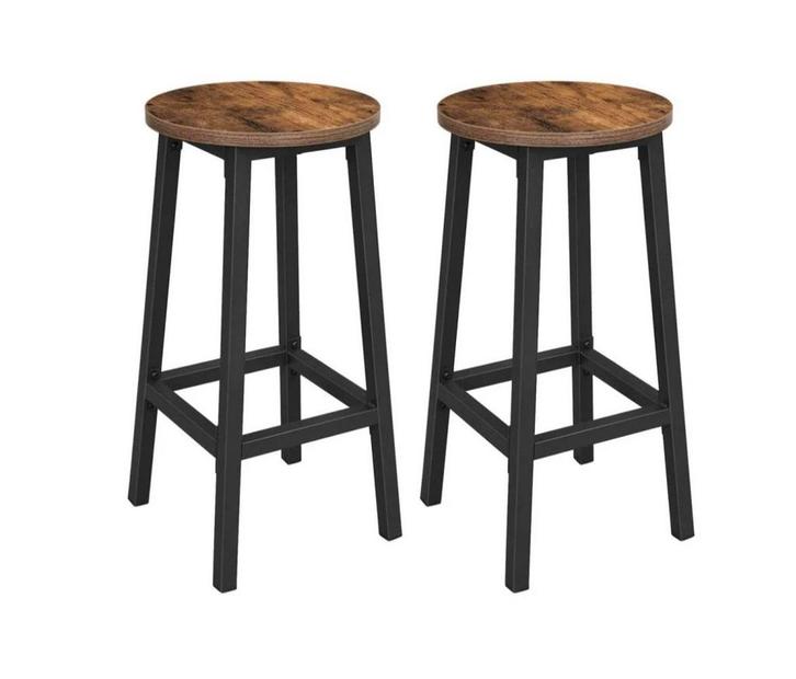 Krukken, Huis en Inrichting, Barkrukken, Zo goed als nieuw, 60 tot 90 cm, Hout, Metaal, 4 krukken, Met voetsteun, Ophalen