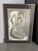 Naakte vrouw "Metalic folie art" - G.O. Jangerand, Antiek en Kunst, Ophalen