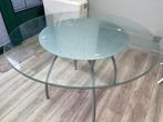 Tafel glazen blad, Huis en Inrichting, Tafels | Eettafels, Ophalen, Gebruikt, Rond, Glas
