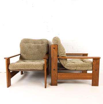 2x vintage sling back fauteuil