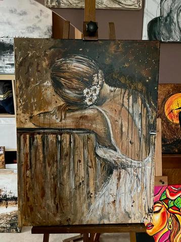 Vrij groot sensueel schilderij Mk Art beschikbaar voor biedingen