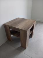 Vierkante houten salontafel, Huis en Inrichting, Tafels | Salontafels, Ophalen of Verzenden, Gebruikt, Vierkant