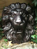 Grote leeuwenkop, vol steen, donkerbrons super mooi!!, Tuin en Terras, Ophalen of Verzenden, Overige materialen, Waterornament