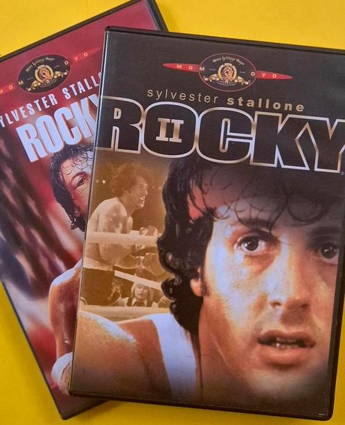 2x DVD Rocky 1 & 2 - Sylvester Stallone, Cd's en Dvd's, Dvd's | Drama, Gebruikt, Drama, Alle leeftijden, Ophalen of Verzenden