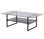Westwing salontafel, glazen blad, zwart gemarmerd, Huis en Inrichting, Ophalen, Gebruikt, 100 tot 150 cm, 50 tot 100 cm