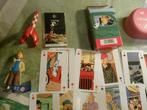 Tintinfigurine,jeude cartes,fusée, Collections, Tintin, Utilisé, Statue ou Figurine, Enlèvement ou Envoi