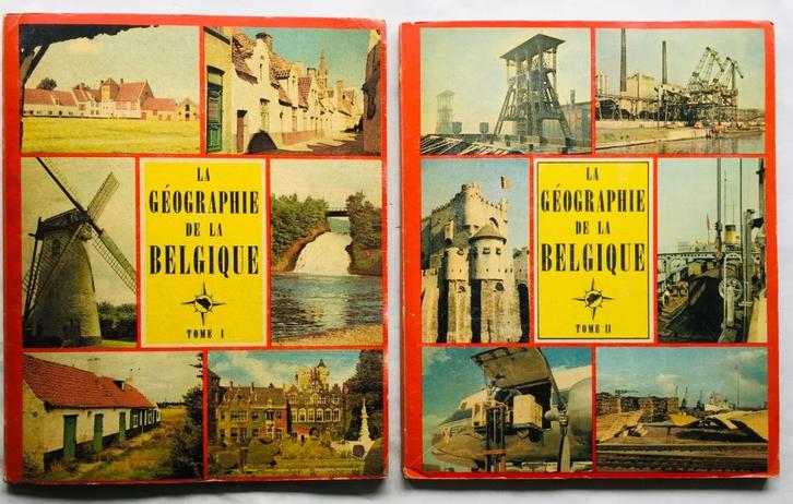 Timbres Tintin : GEOGRAPHIE DE LA BELGIQUE- Tomes 1 et 2, Boeken, Prentenboeken en Plaatjesalbums, Gelezen, Plaatjesalbum, Ophalen of Verzenden