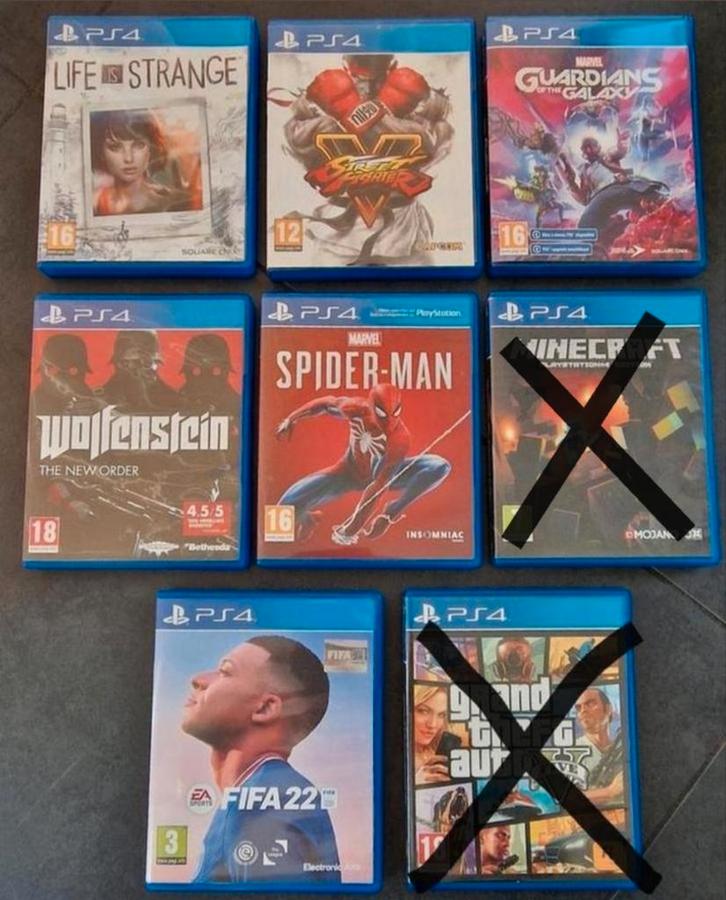 GAMES PS4 ZEER GOEDE STAAT aan 10€ en 15€ !, Games en Spelcomputers, Games | Sony PlayStation 4, Zo goed als nieuw, Online, Ophalen