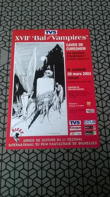 Dépliant BD : XVIIe Bal des Vampires (BIFFF), Enlèvement ou Envoi, François Schuiten, Une BD, Comme neuf