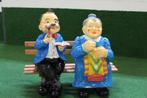 Papy et mamie sur un banc en bois, réalistes, Jardin & Terrasse, Enlèvement ou Envoi, Neuf, Synthétique, Homme