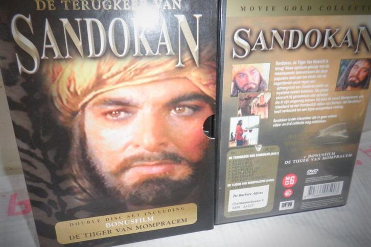 DVD De Terugkeer Van Sandokan+De Tijger Van Mompracem., Cd's en Dvd's, Dvd's | Avontuur, Zo goed als nieuw, Vanaf 6 jaar, Ophalen of Verzenden