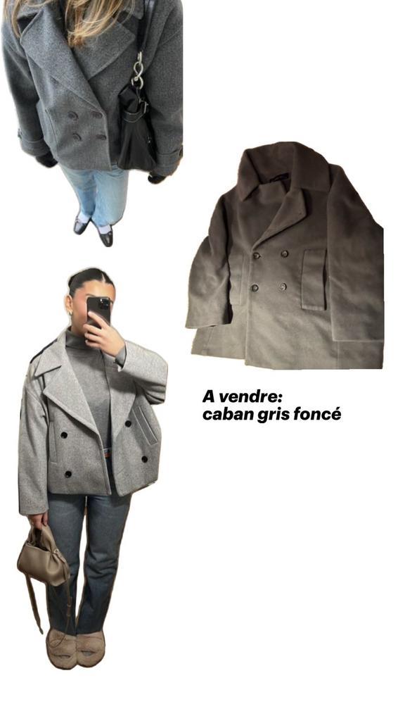 Caban zara, Kleding | Dames, Jassen | Winter, Zo goed als nieuw, Maat 36 (S), Grijs, Ophalen of Verzenden