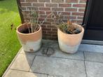 2 bloempotten, Tuin en Terras, Ophalen, Gebruikt, Aardewerk, Tuin