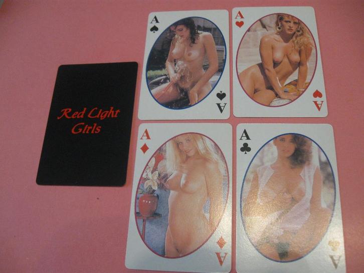 4 Azen van kaartspel - speelkaarten erotiek 18+ (220), Verzamelen, Speelkaarten, Jokers en Kwartetten, Zo goed als nieuw, Speelkaart(en)