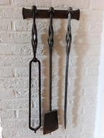 Haardset smeedijzer, Ophalen of Verzenden, Gebruikt, Houthaard