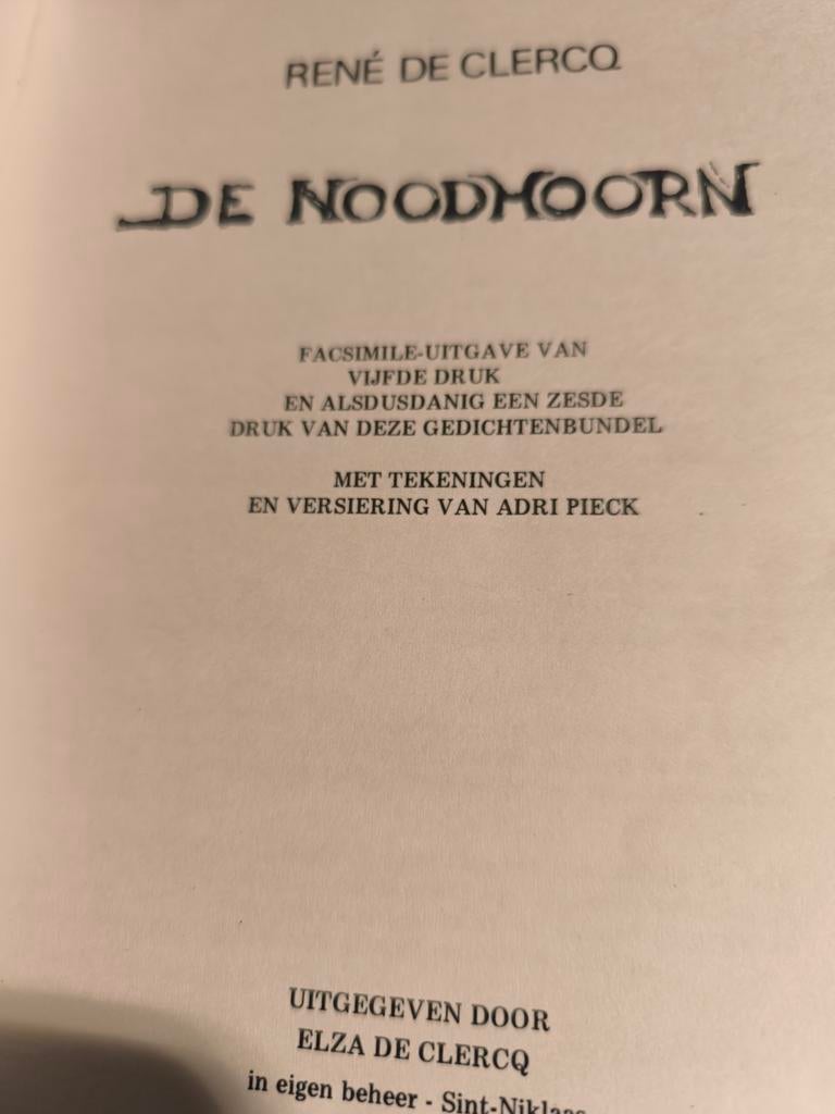 De Noodhoorn, Ophalen of Verzenden