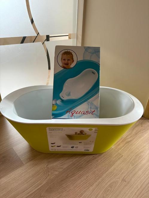 Babybad Hoppop lime + verkleiner bébé-jou, Kinderen en Baby's, Badjes en Verzorging, Zo goed als nieuw, Badje, Bébé-jou, Ophalen