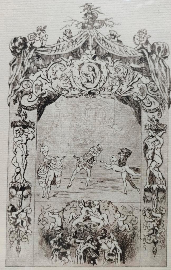 FÉLICIEN ROPS - THEATRE GAILLARD, Antiek en Kunst, Kunst | Litho's en Zeefdrukken, Ophalen of Verzenden