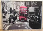 Kader met foto bus Londen, Huis en Inrichting, Ophalen, 125 cm of meer, Zo goed als nieuw, Foto of Poster