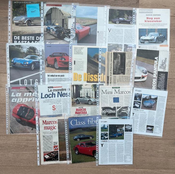 MARCOS - ARTIKELS, Boeken, Auto's | Folders en Tijdschriften, Ophalen of Verzenden