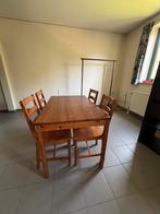 Table et 4 chaises en bois, Huis en Inrichting, Complete eetkamers, Ophalen, Gebruikt, 4 tot 6 stoelen
