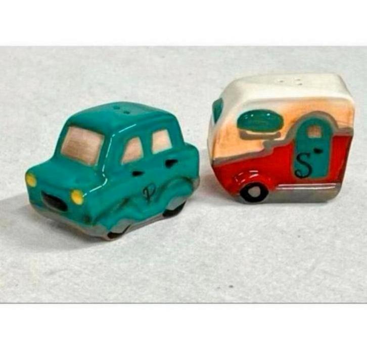 Set de sel à, poivre et sel, remorque de voyage, MH Transpac, Antiquités & Art, Antiquités | Services (vaisselle) pièces, Enlèvement ou Envoi