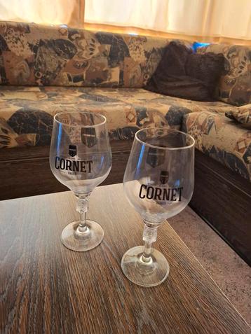 2 cornet bier glazen  beschikbaar voor biedingen