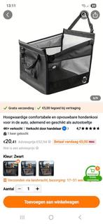 Honden autostoel, Dieren en Toebehoren, Ophalen, Zo goed als nieuw