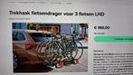 Trekhaak fietsdrager voor 3 fietsen van skoda, Ophalen, 3 fietsen of meer, Nieuw, Fietsendrager-accessoire