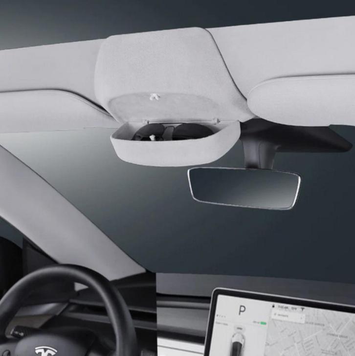 Tesla Model Y 2020-2024 - Zonnebril houder, Autos : Divers, Accessoires de voiture, Comme neuf, Enlèvement