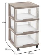 MEUBLE ALLIBERT 3 TIROIRS, 25 à 50 cm, Moins de 100 cm, Comme neuf, Enlèvement