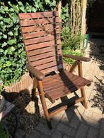 Teaken verstelbare tuinzetel, Tuin en Terras, Tuinstoelen, Ophalen, Gebruikt, Teakhout, Verstelbaar