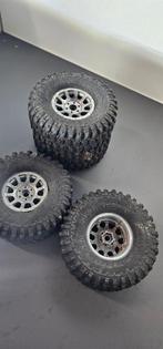 Pneus crawler RC avec jantes beadlock, utilisés, Échelle 1:10, Enlèvement ou Envoi, Pièce, Utilisé