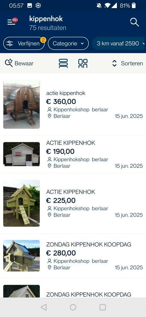 Kippenhok zondag koopfag, Dieren en Toebehoren, Pluimvee | Toebehoren, Broedmachine, Ophalen of Verzenden