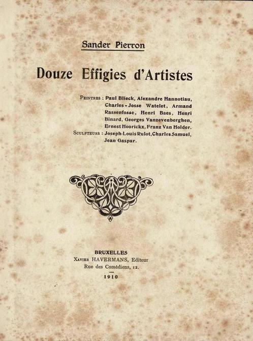 Douze effigies d'artistes., Boeken, Kunst en Cultuur | Beeldend, Gelezen, Ophalen of Verzenden
