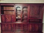 Grote vitrine en barkast mahoni, Huis en Inrichting, Ophalen, Overige materialen, 250 tot 300 cm, Gebruikt