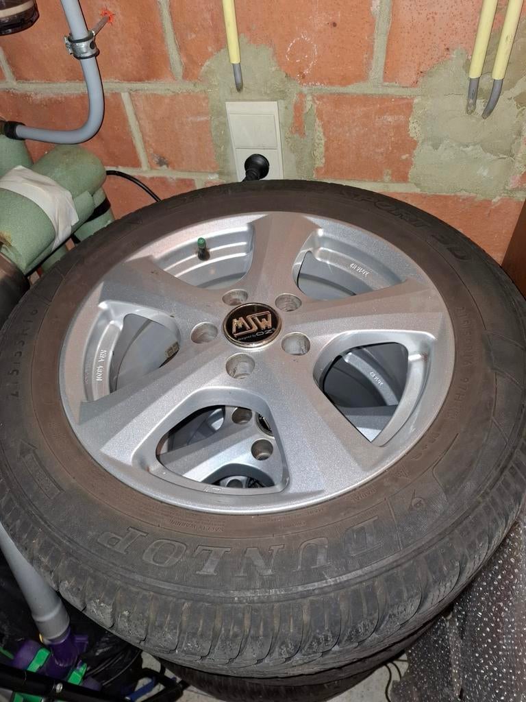 Alu velgen MSW 16 inch (7Jx16H2) in perfecte staat!, Auto-onderdelen, Banden en Velgen, Velg(en), Winterbanden, 16 inch, Nieuw